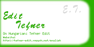 edit tefner business card